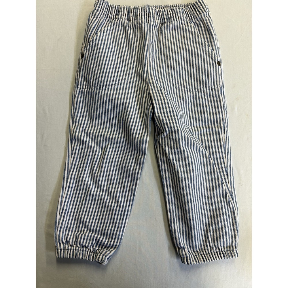 Vintage 90s Kids & More Size 3 Blue White Stripe Pants Made USA Toddler